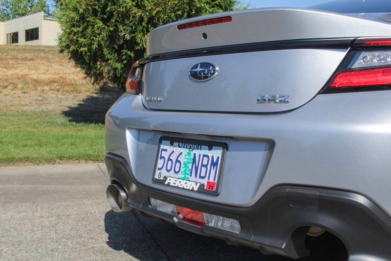 PERRIN 22-25 Subaru BRZ / Toyota GR86 Axle Back Exhaust SS (Single Side Exit w/Helmholtz Chamber) - PSP-EXT-368BR