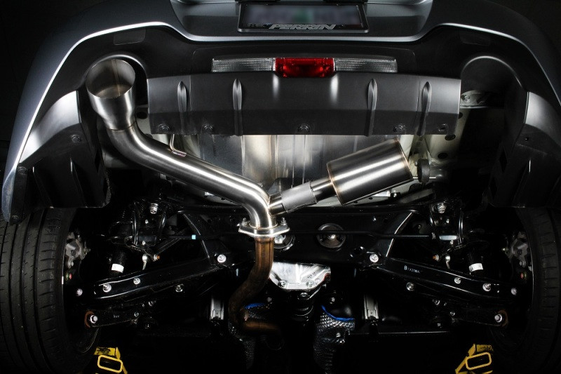 PERRIN 22-25 Subaru BRZ / Toyota GR86 Axle Back Exhaust SS (Single Side Exit w/Helmholtz Chamber) - PSP-EXT-368BR