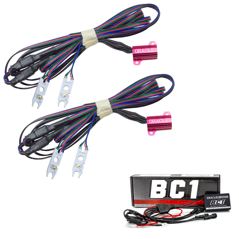 Oracle 15-17 Ford F-150 Headlight DRL Upgrade Kit - ColorSHIFT w/ BC1 Controller - 2395-335