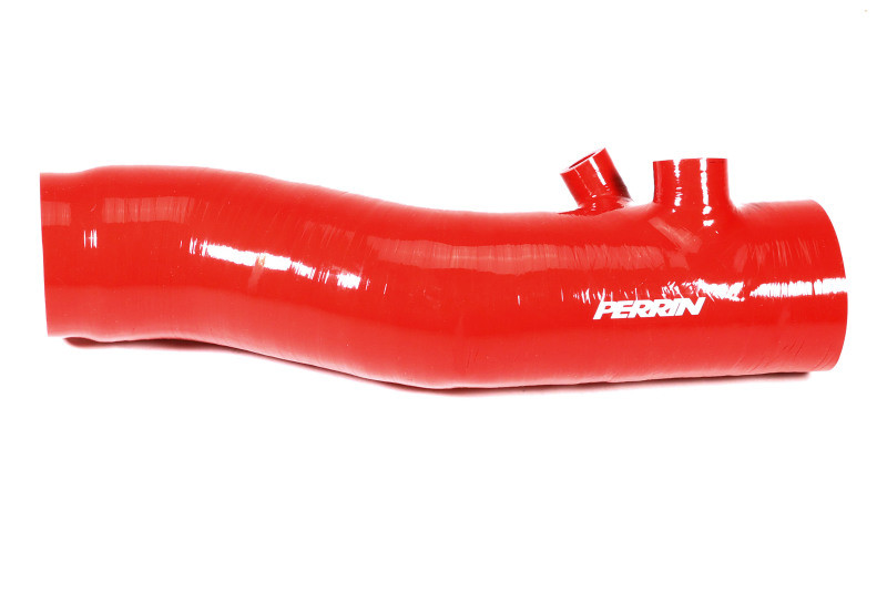 PERRIN 22-24 Subaru WRX / 20-25 LGT & OBXT Turbo Inlet Hose w/Turbo Adapter Flange (Long) - Red - PSP-INT-425RD