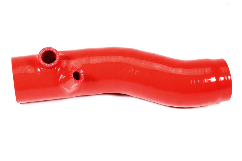 PERRIN 22-24 Subaru WRX / 20-25 LGT & OBXT Turbo Inlet Hose w/Turbo Adapter Flange (Long) - Red - PSP-INT-425RD