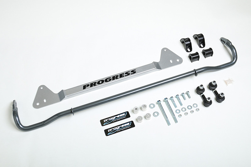 Progress Tech 92-95 Honda Civic Rear Sway Bar (22mm - Adjustable) Incl Bar Brace and Adj End Links - 62.1040