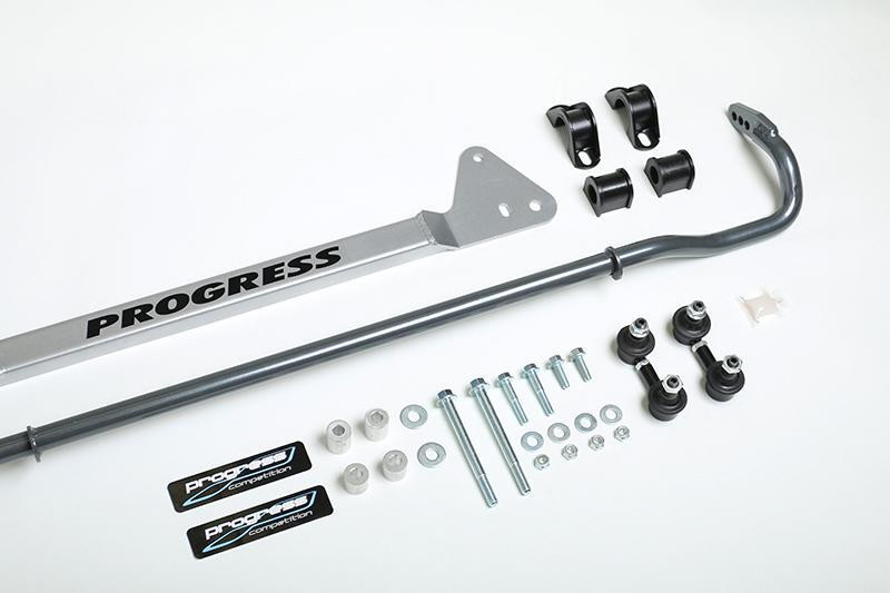 Progress Tech 92-95 Honda Civic / 92-95 Honda Del Sol Tubular Rear Sway Bar (25mm - Adjustable) - 62.1044