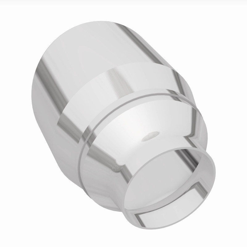 MagnaFlow Tip Stainless Double Wall Round Single Outlet Polished 4.5in DIA 2.5in Inlet 5.75in Length - 35224