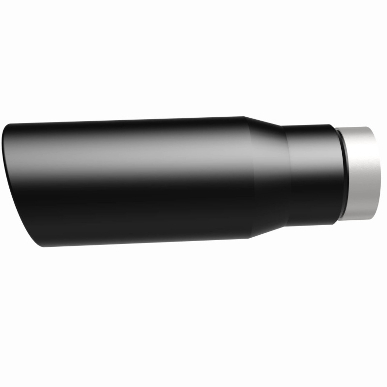 MagnaFlow Tip Stainless Black Coated Single Wall Round Single Outlet 5in Dia 3.5in Inlet 14.5in L - 35237