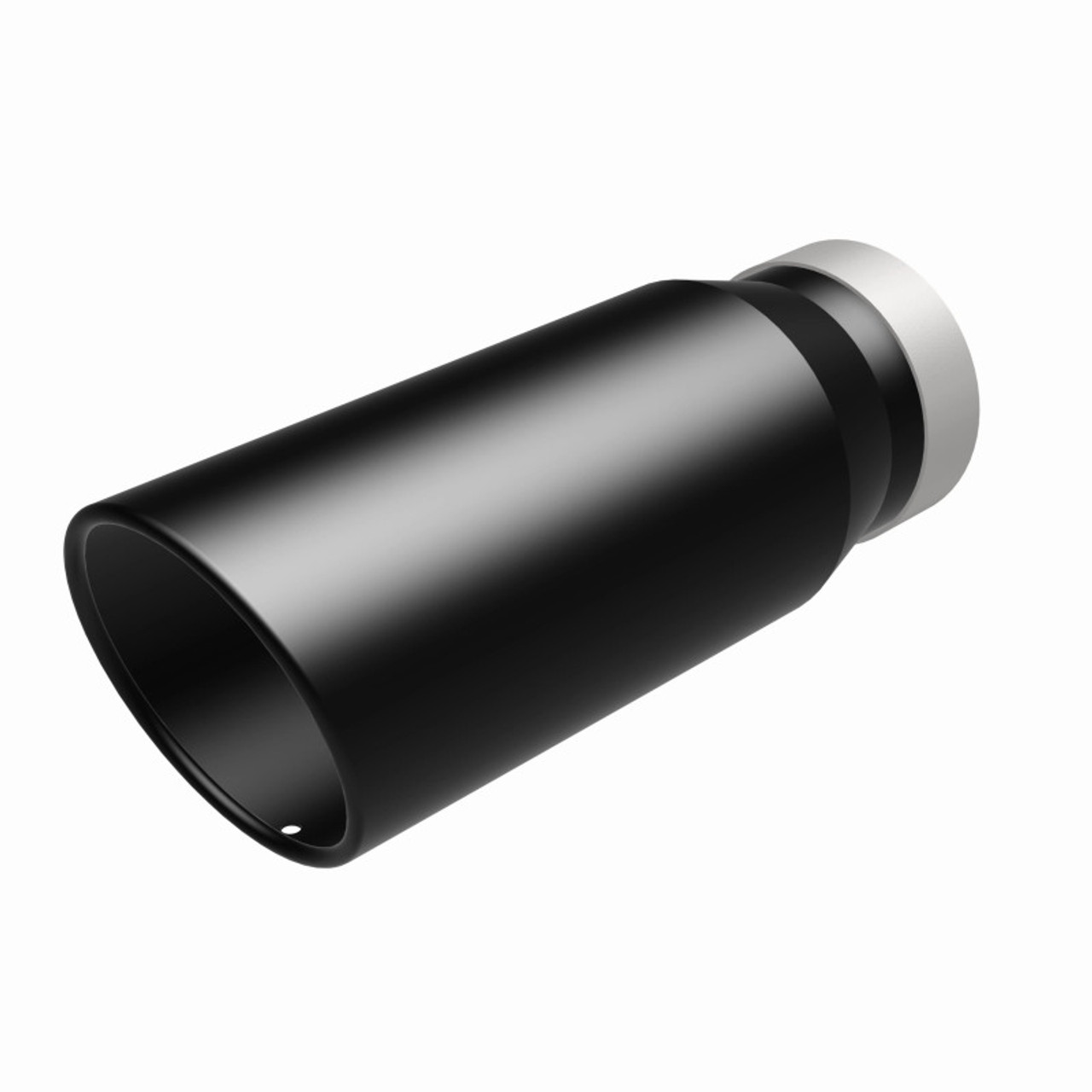 MagnaFlow Tip Stainless Black Coated Single Wall Round Single Outlet 5in Dia 4in Inlet 13in L - 35238