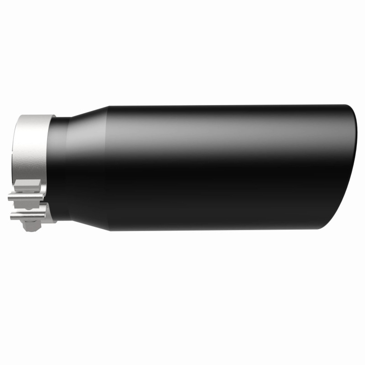 MagnaFlow Tip Stainless Black Coated Single Wall Round Single Outlet 5in Dia 4in Inlet 13in L - 35238