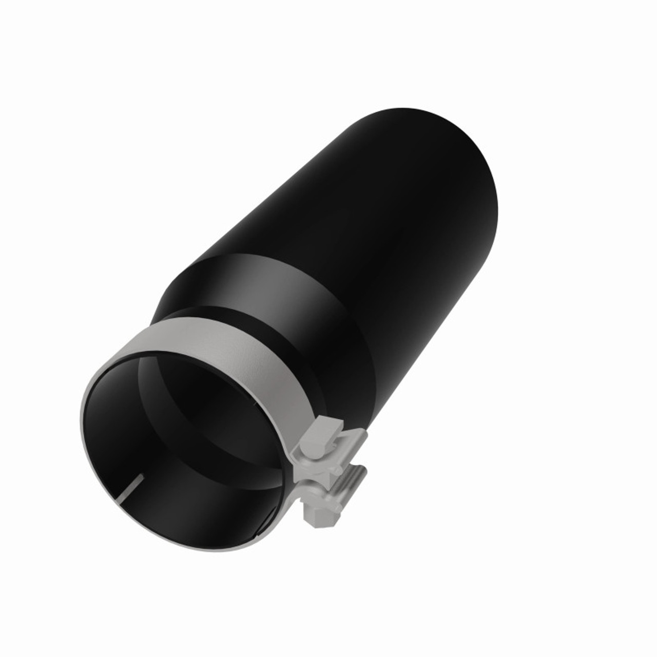 MagnaFlow Tip Stainless Black Coated Single Wall Round Single Outlet 5in Dia 4in Inlet 13in L - 35238
