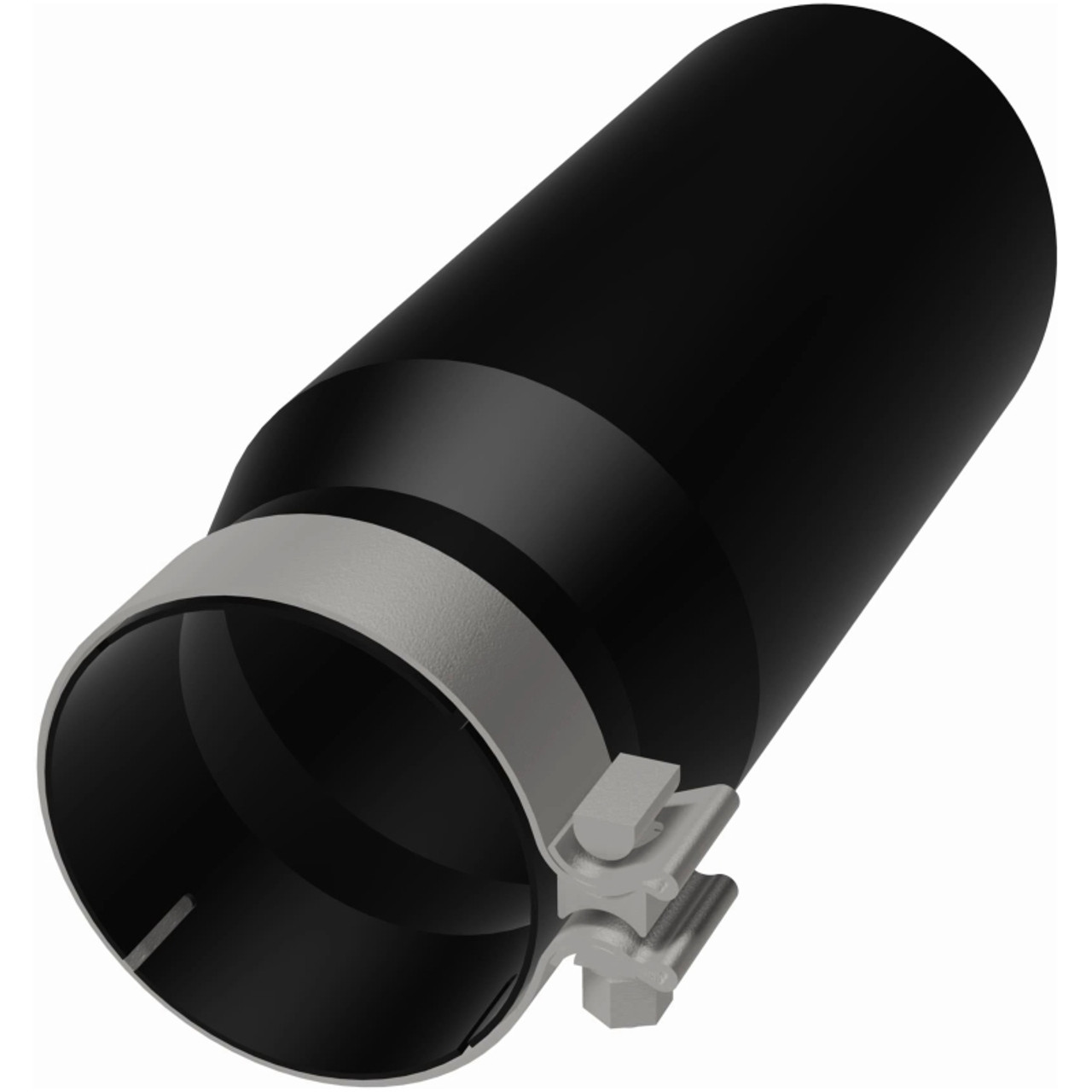 MagnaFlow Tip Stainless Black Coated Single Wall Round Single Outlet 5in Dia 4in Inlet 13in L - 35238