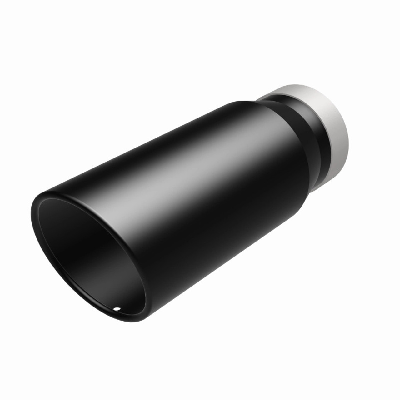 MagnaFlow Tip Stainless Black Coated Single Wall Round Single Outlet 5in Dia 4in Inlet 13in L - 35238
