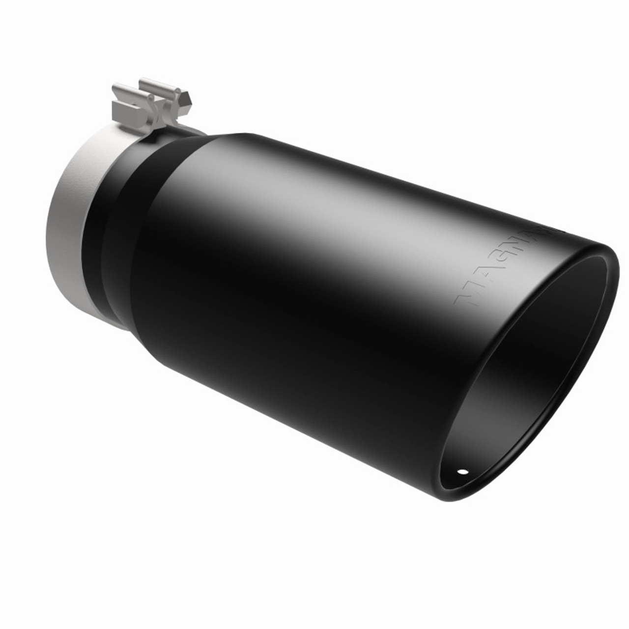 MagnaFlow Tip Stainless Black Coated Single Wall Round Single Outlet 6in Dia 5in Inlet 13in L - 35239