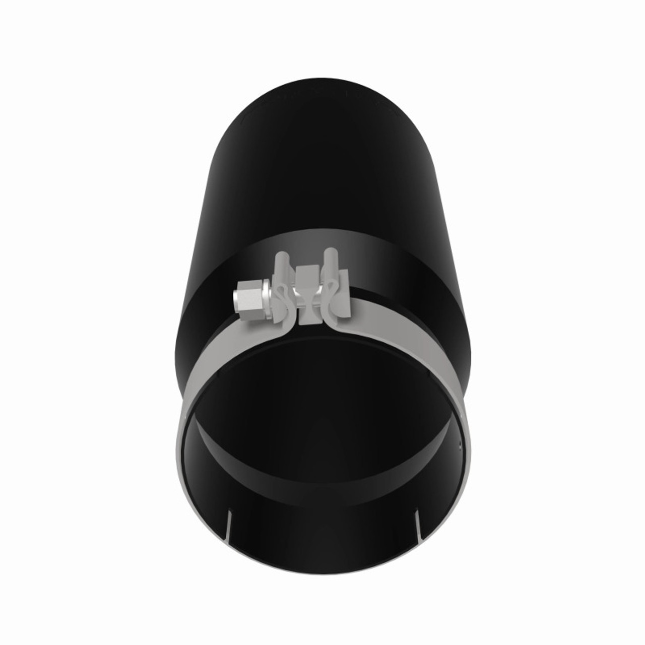 MagnaFlow Tip Stainless Black Coated Single Wall Round Single Outlet 6in Dia 5in Inlet 13in L - 35239