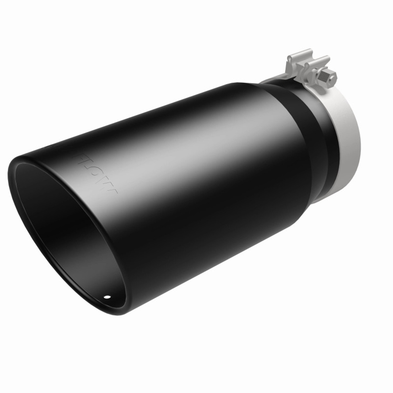 MagnaFlow Tip Stainless Black Coated Single Wall Round Single Outlet 6in Dia 5in Inlet 13in L - 35239