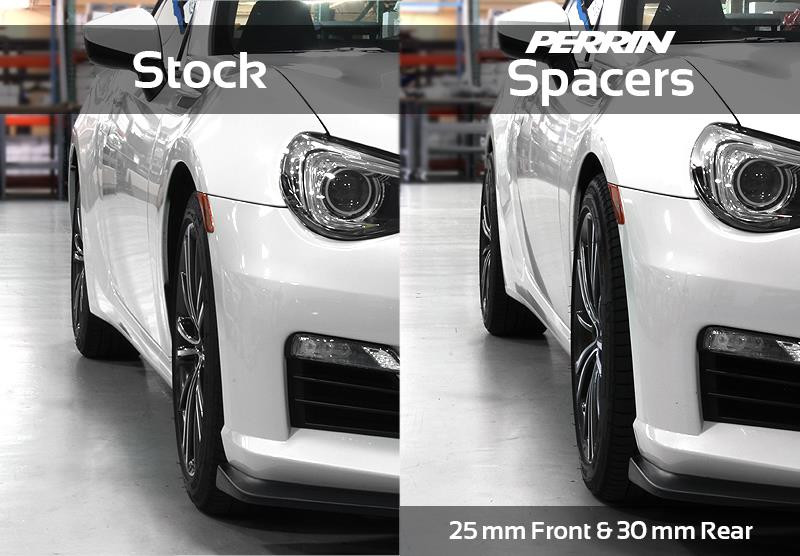 PERRIN 02-14 Subaru WRX / 2004 STI / 13-25 BRZ & Toyota GR86 30mm Wheel Spacers 5x100 56mm CB - Pair - PSP-WHL-031BK Photo - Primary