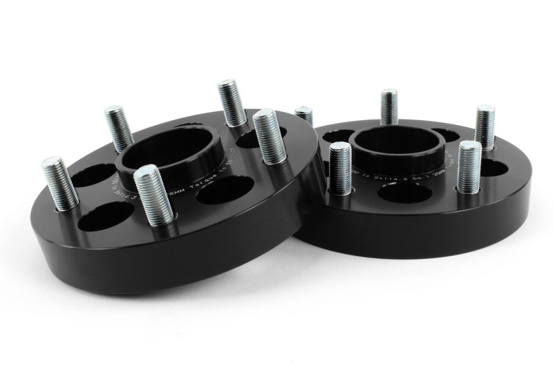 PERRIN Subaru/Toyota/Scion 25mm Wheel Adapter (Bolt-On Type) 5x100 to 5x114.3 w/56mm Hub - Pair - PSP-WHL-226BK
