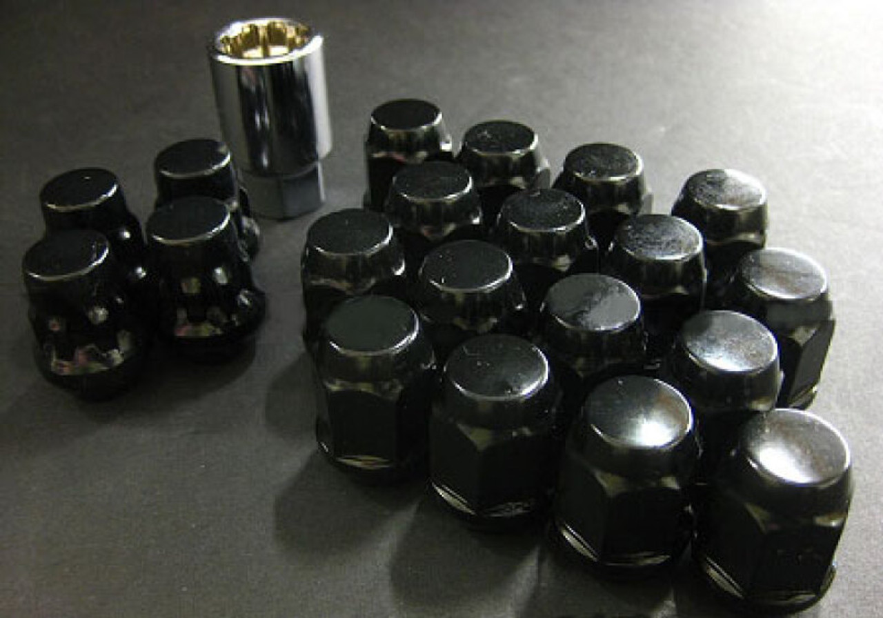 Project Kics 16 LUGS + 4 LOCKS Black Bullock And Nut Set - 12X1.50 - W651B19