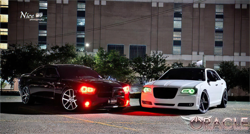 Oracle 11-19 Chrysler 300C DRL Upgrade w/ Halo Kit - ColorSHIFT w/ Simple Controller - 2642-504