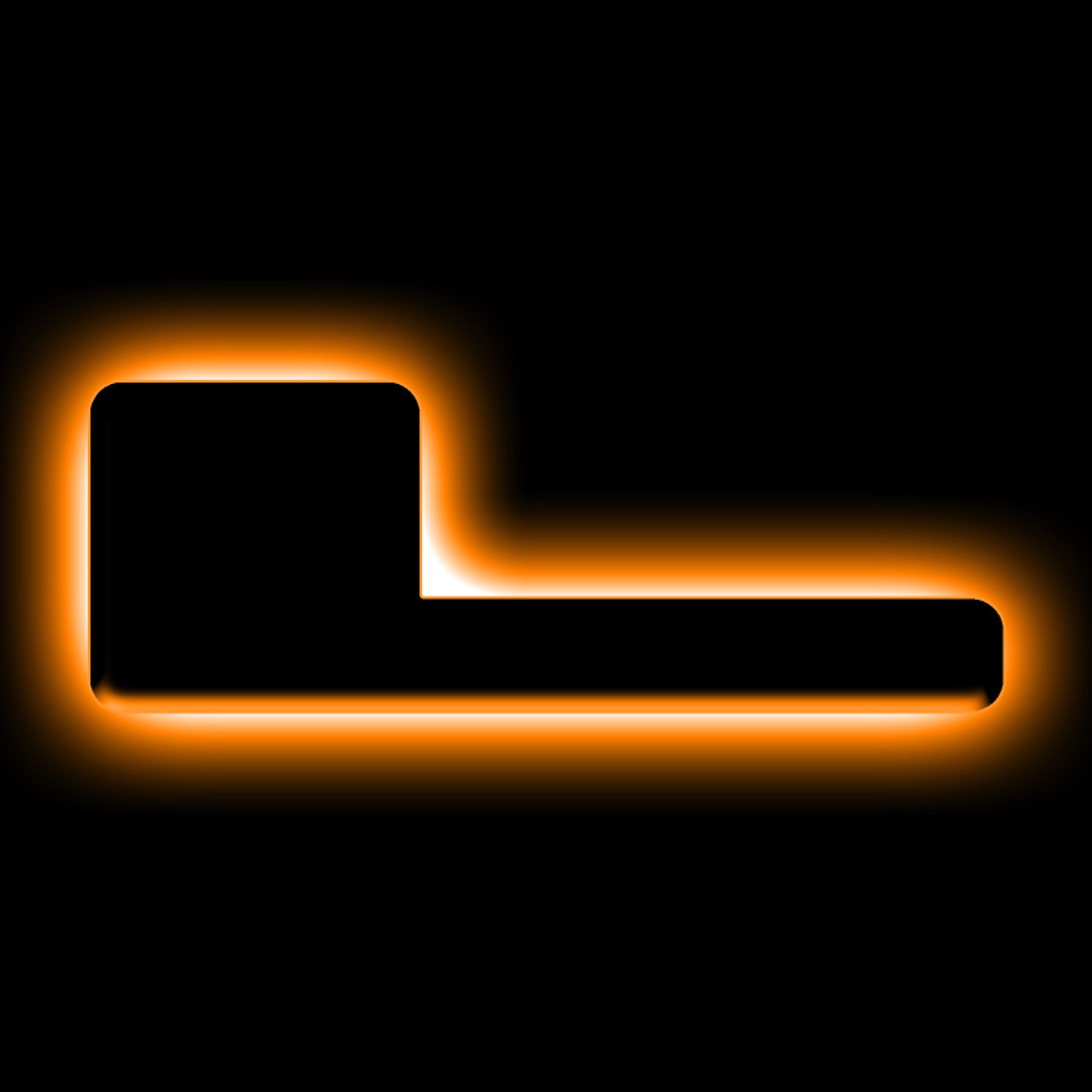 ORACLE Lighting Universal Illuminated LED Letter Badges - Matte Blk Surface Finish - L - 3141-L-005