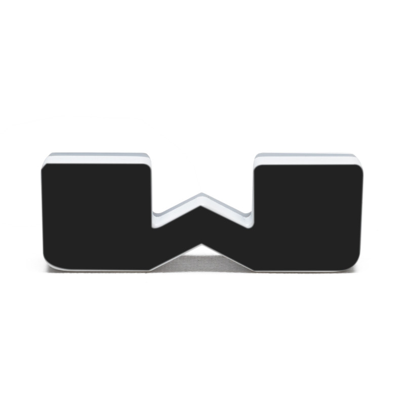 ORACLE Lighting Universal Illuminated LED Letter Badges - Matte Blk Surface Finish - W - 3141-W-001