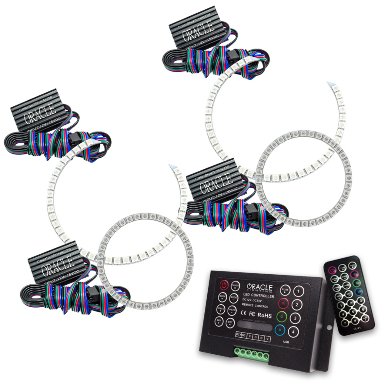 Oracle Nissan Altima Sedan 10-12 Halo Kit - ColorSHIFT w/ 2.0 Controller - 3945-333