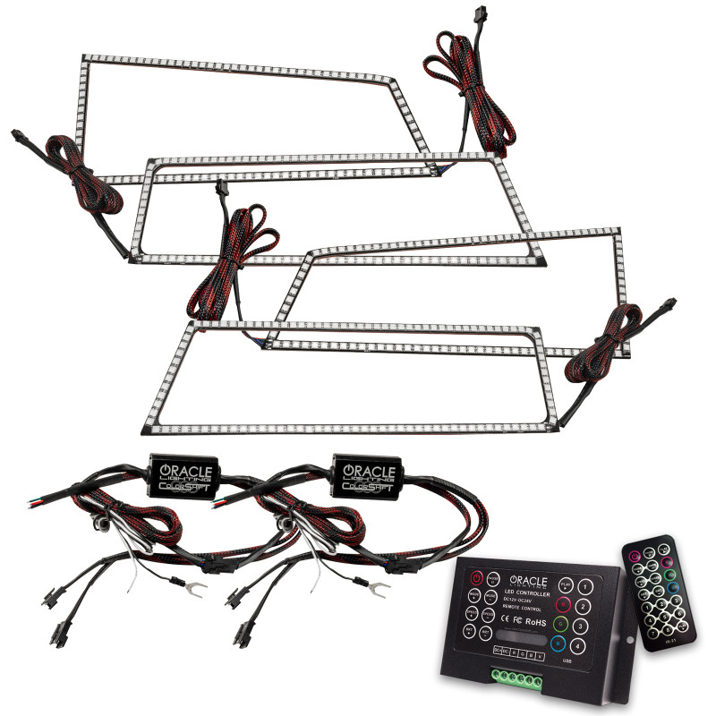 Oracle Chevrolet Silverado 03-06 Square Halo Kit - ColorSHIFT w/ 2.0 Controller - 3959-333