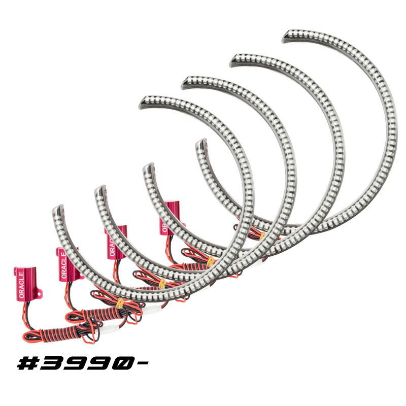 Oracle 15-21 Dodge Challenger LED Waterproof Halo Kit - Red - 3990-003