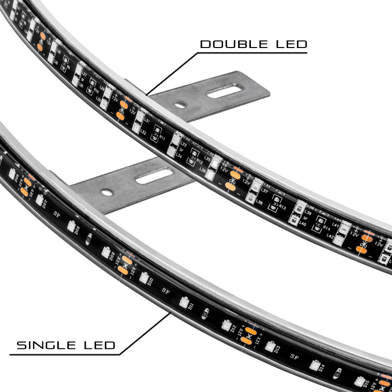 Oracle LED Illuminated Wheel Rings - Double LED - White - 4228-001
