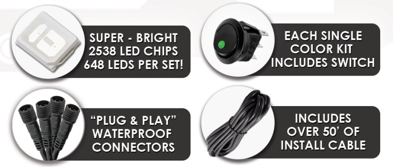 Oracle LED Illuminated Wheel Rings - Double LED - White - 4228-001