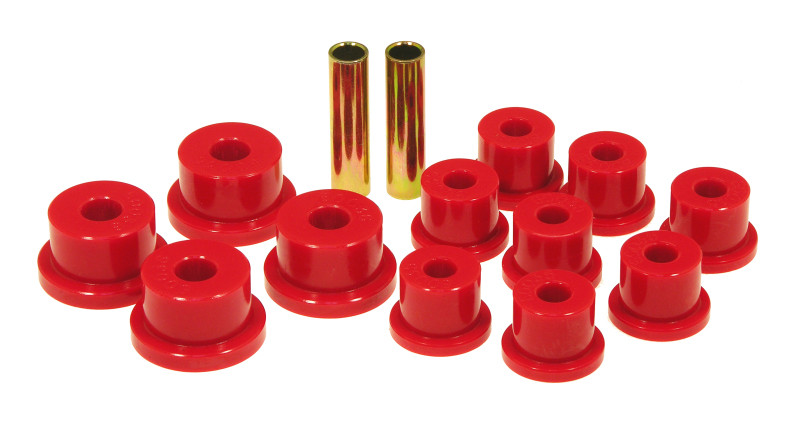Prothane 85-88 Suzuki Samurai Spring & Shackle Bushings (OEM Shackles) - Red - 17-1001