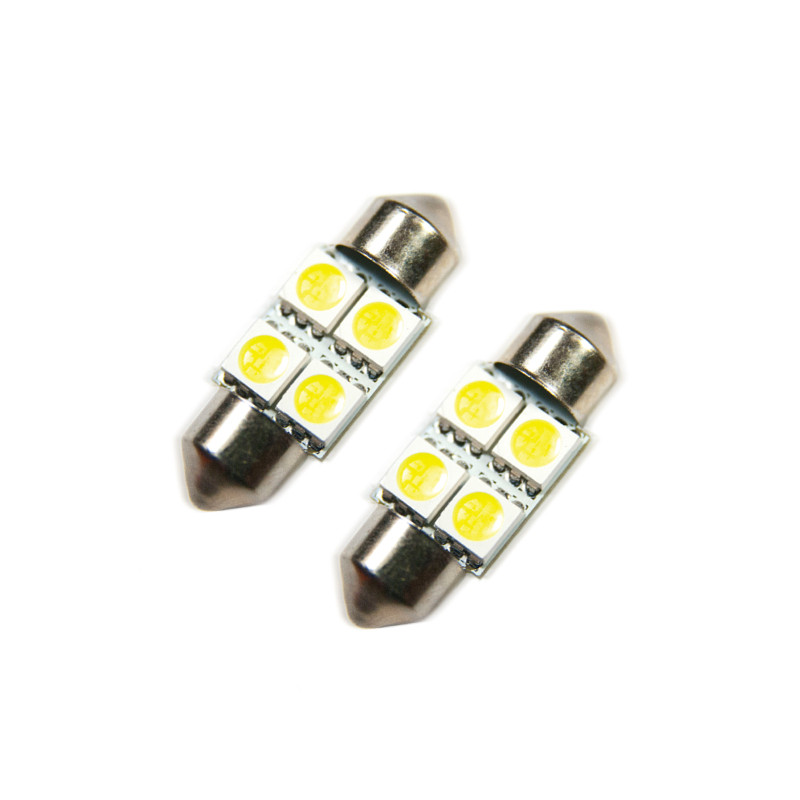 Oracle 33MM 4 LED 3-Chip Festoon Bulbs (Pair) - Cool White - 5203-001