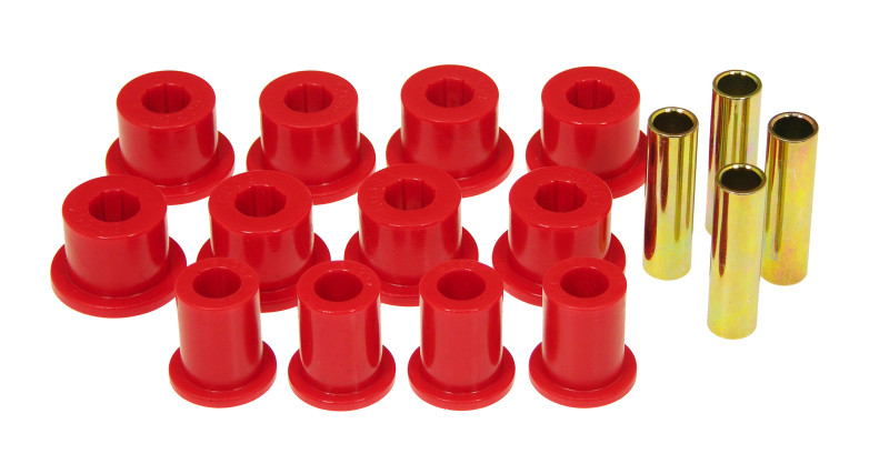 Prothane 89-99 Toyota Truck 4wd Rear Spring & Shackle Bushings - Red - 18-1006