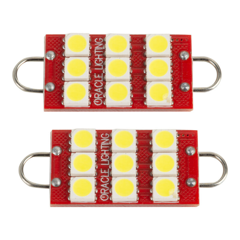 Oracle 44MM 6 LED 3 Chip - Loop Festoon Bulbs (Pair) - White - 5209-001
