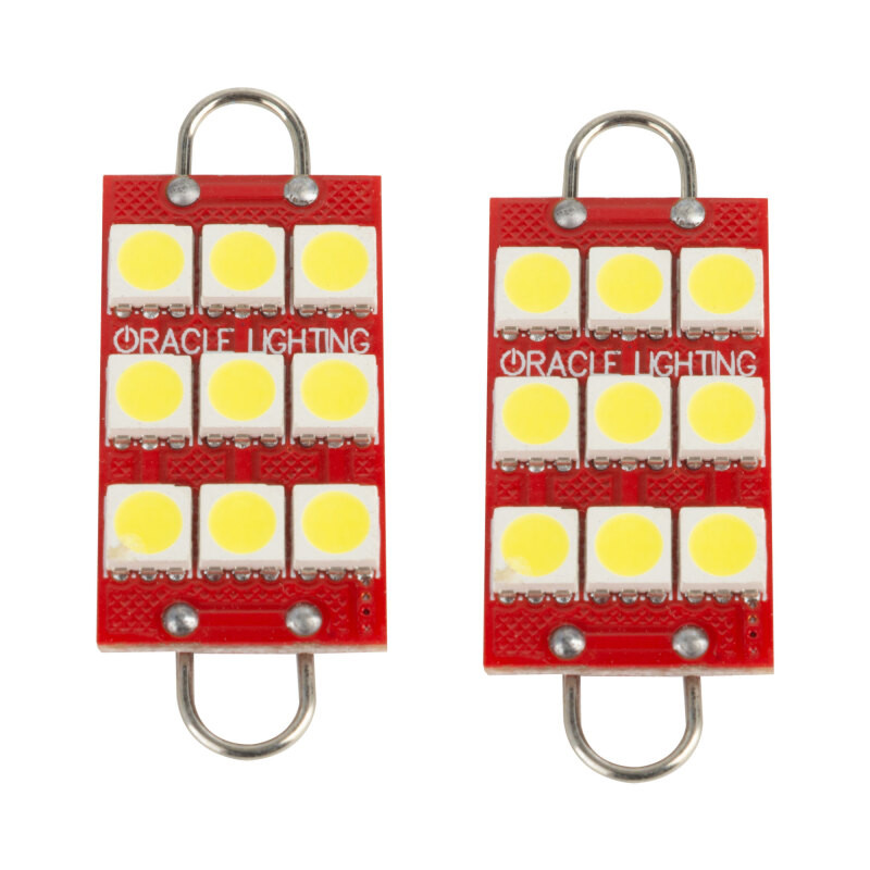 Oracle 44MM 6 LED 3 Chip - Loop Festoon Bulbs (Pair) - White - 5209-001