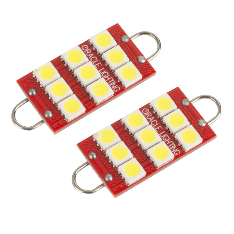 Oracle 44MM 6 LED 3 Chip - Loop Festoon Bulbs (Pair) - White - 5209-001