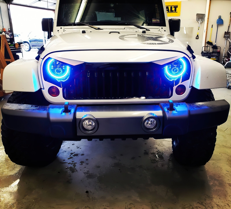 Oracle 7in High Powered LED Headlights - Black Bezel - ColorSHIFT No Controller - 5769-334