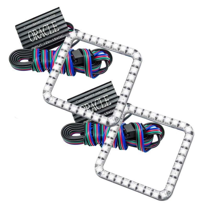 Oracle Off-Road 3in Square WP LED Halo - ColorSHIFT - 5776-333