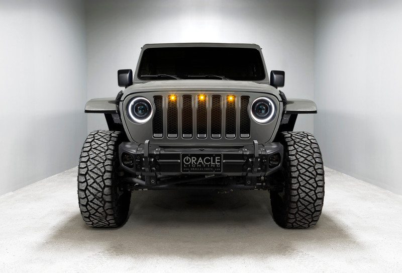 Oracle Oculus Bi-LED Projector Headlights for Jeep JL/Gladiator JT - Matte Blk - 5500K - 5839-504