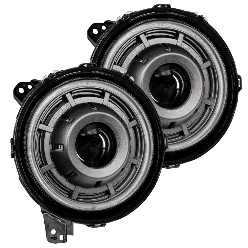 Oracle Jeep Wrangler JL Oculus Bi-LED Projector Headlights- Graphite Metallic - 5500K - 5839-504-PAU