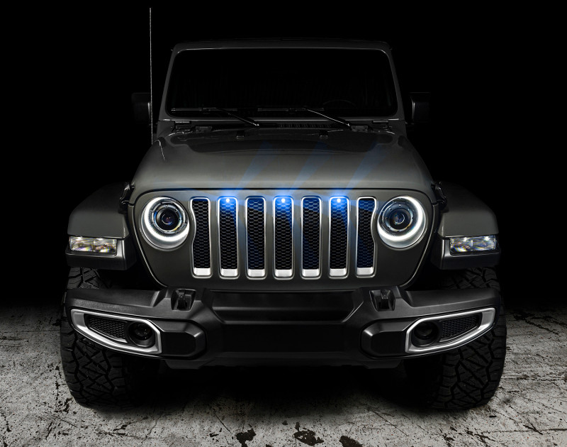 Oracle Pre-Runner Style LED Grille Kit for Jeep Wrangler JL - Blue - 5870-002