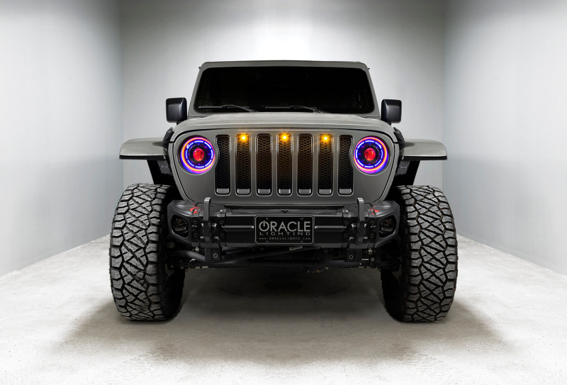 Oracle Pre-Runner Style LED Grille Kit for Jeep Gladiator JT - Amber - 5871-005