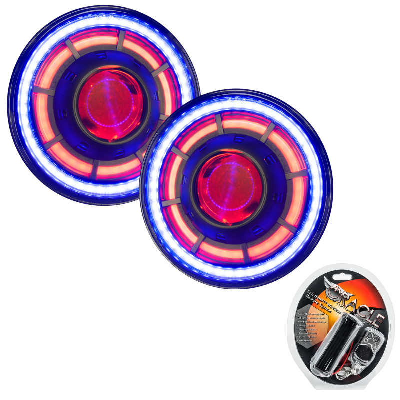 ORACLE Lighting 0718 Jeep Wrangler JK Oculus 7in ColorSHIFT BiLED Projector Headlights - 5876-330
