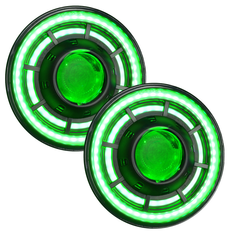 ORACLE Lighting 0718 Jeep Wrangler JK Oculus 7in ColorSHIFT BiLED Projector Headlights - 5876-333