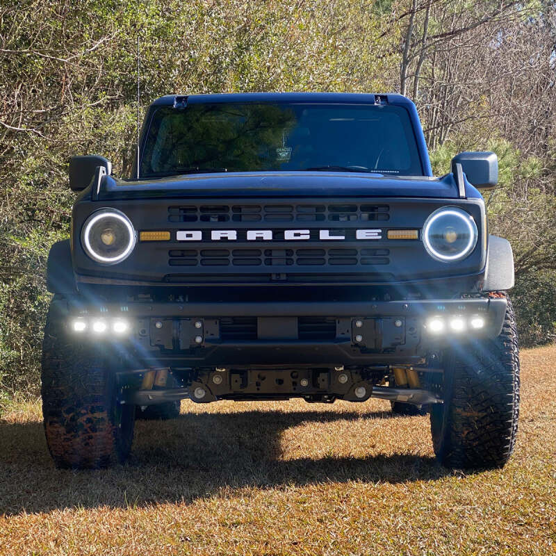 ORACLE Lighting 21-22 Ford Bronco Triple LED Fog Light Kit for Steel Bumper - White - 5890-001