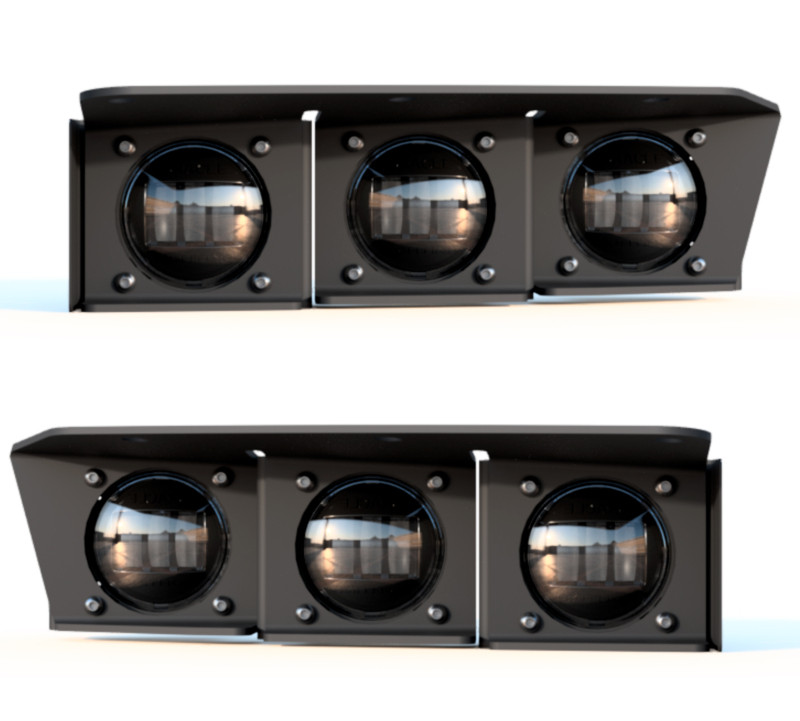 ORACLE Lighting 21-22 Ford Bronco Triple LED Fog Light Kit for Steel Bumper - White - 5890-001