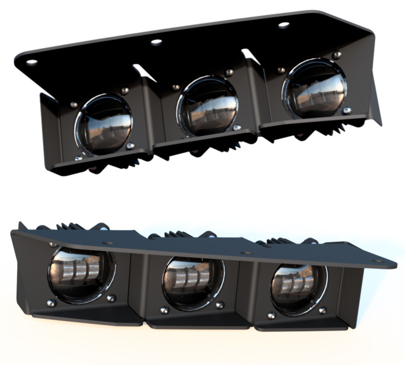 ORACLE Lighting 21-22 Ford Bronco Triple LED Fog Light Kit for Steel Bumper - White - 5890-001