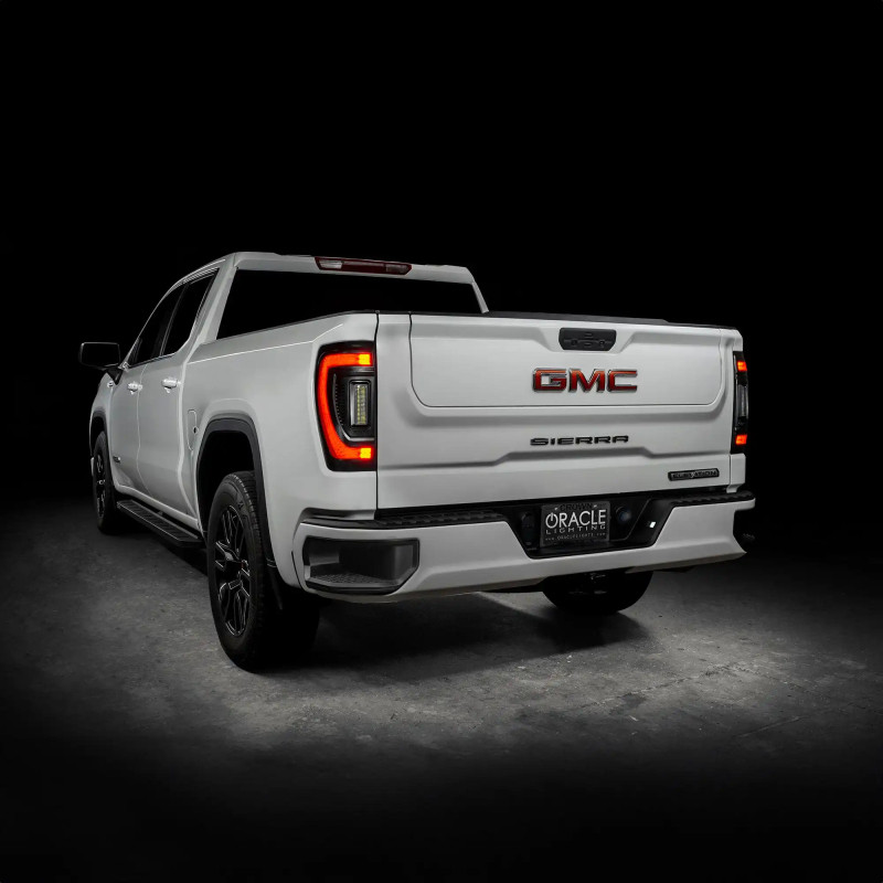 Oracle 19-23 GMC Sierra Black Series Flush Style LED Tail Lights - Factory Halogen - 5927-504-T Photo - lifestyle view