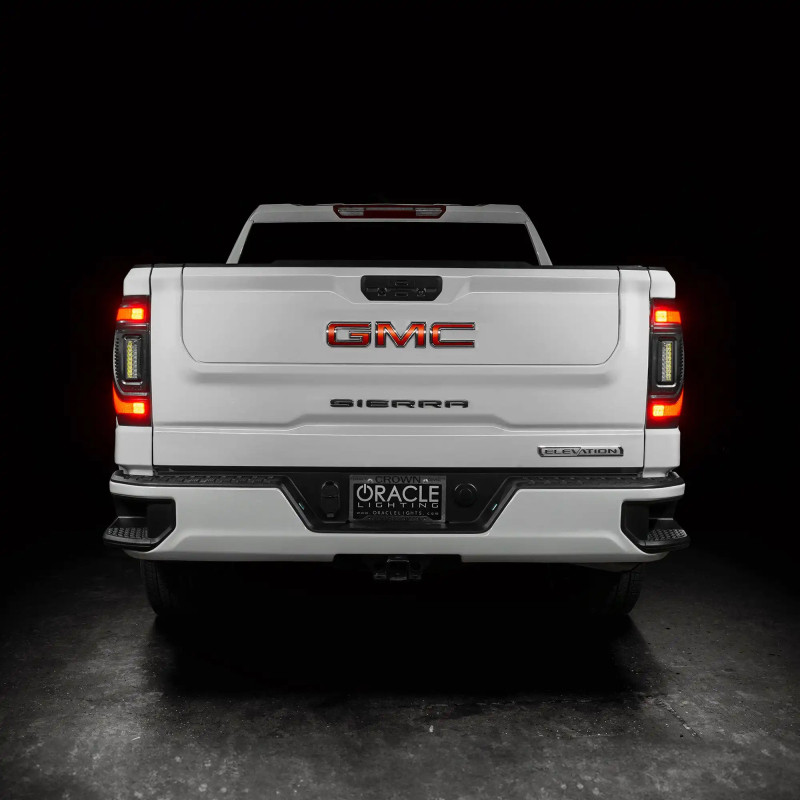 Oracle 19-23 GMC Sierra Black Series Flush Style LED Tail Lights - Factory Halogen - 5927-504-T Photo - lifestyle view