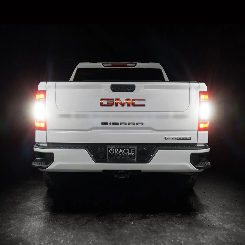 Oracle 19-23 GMC Sierra Black Series Flush Style LED Tail Lights - Factory Halogen - 5927-504-T Photo - lifestyle view