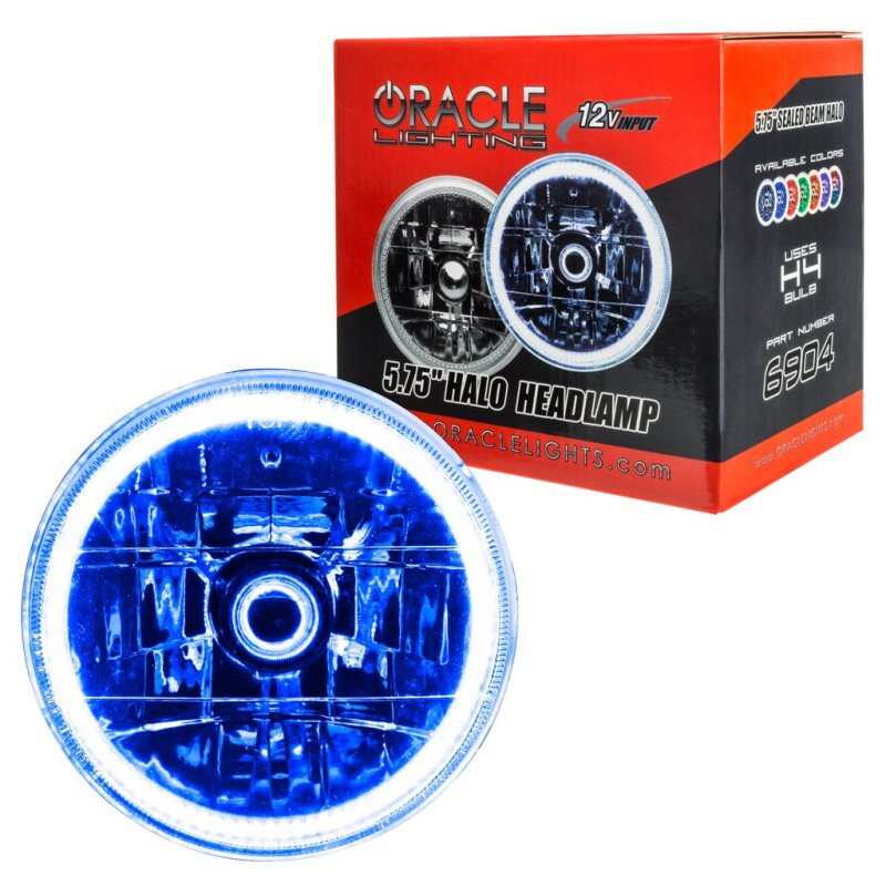 Oracle Pre-Installed Lights 5.75 IN. Sealed Beam - Blue Halo - 6904-002