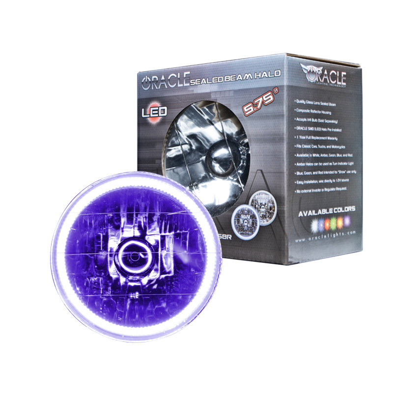 Oracle Pre-Installed Lights 5.75 IN. Sealed Beam - UV/Purple Halo - 6904-007